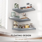 fuqing Corner Floating Shelves, Wall Shelf Set of 3, Shelves - Image 2