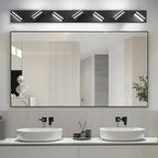 IZORRO LED Modern Bathroom Lights Fixtures, Matte Black Acrylic Wall Lighting - Image 7