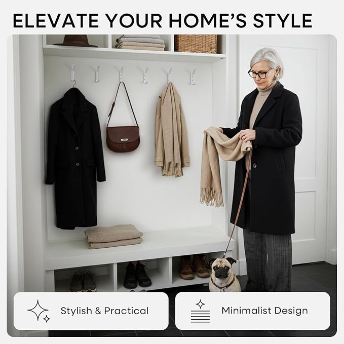 Homeforia Wall Coat Hook Rack - Image 2