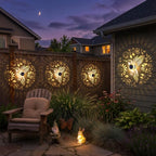 2 Pack Solar Fence Lights Metal Solar Powered Outdoor Wall Deck Step Lights - Image 5