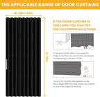 AJAZZ 100% Blackout Magnetic Door Curtain Accordion Doors Interior Closet Door - Image 2