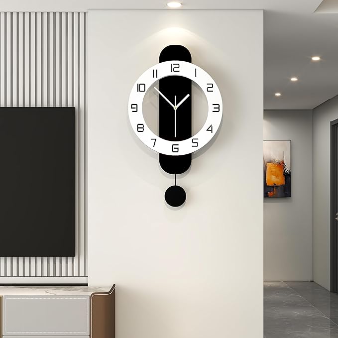 Modern Wall Clock Battery Operated Large Clock by CreativeWallClock