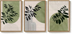 Framed Boho Botanical Wall Art for Living Room, 3 Piece Modern Green Bohemian - Image 9