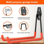 42 Pack Garage Hooks with Anti-Slip Coating Heavy Duty Wall Mount Hooks - Image 3