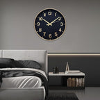 HZDHCLH Wall Clocks Battery Operated, Wall Clock Black Gold, 8 inch Wall Clock - Image 9