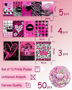 KBKBART Mcbling Y2k Room Decor Aesthetic, Early 2000s Room Decor, Hot Pink Wall - Image 2