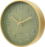 Wall Clock Green, 8 Inch Modern Wall Clocks Battery Operated Silent Non Ticking - Image 2
