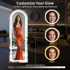 Koonmi Full Length Mirror with LED Lights 65"x26" with Dimming & 3 Color - Image 4