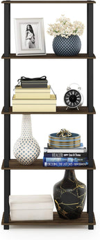 Furinno TURN-S-TUBE Book Shelf, 5-Tier Toolless Storage Shelves - Image 4