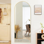 Sweetcrispy 64"x21" Arched Full Length Mirror, Leaning or Standing Full Body - Image 2