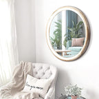 Reflinto 24 Inch Rustic Farmhouse Round Wall Mirror - Image 4