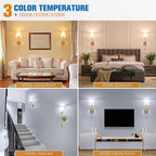 NIORSUN 19.9 inch Battery Operated Wall Sconce Set of 2, 10 Colors Wireless - Image 4