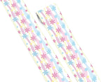 FLFK Mirror Border, Rainbow Flowers Peel and Stick Wallpaper Border Self by FLFK