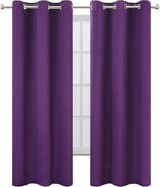 LEMOMO Purple Thermal Blackout Curtains/38 x 84 Inch/Set of 2 Panels Room - Image 2