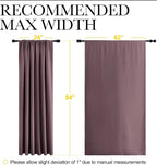 NICETOWN 2 Panels Blackout Curtains, Rod Pocket Thermal Insulated Drapes 84 - Image 6