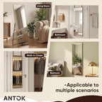 Antok 58"x20" Over the Door Mirror, Full Length Mirror Door Hanging - Image 9