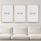 Large Framed Sage Green Boho Wall Art - Image 3