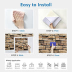 COMSTICKC 3D Faux Stone Wall Panel Peel and Stick Wall Stickers, Not Real Stone - Image 8