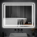 24“ x 36” LED Mirror for Bathroom Front and Backlit Anti-Fog Dimmable 3 Colors by NESDCC