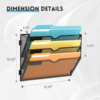 SUPEASY 3 Tier Wall File Organizer, Hanging Wall Mounted Mail Organizer - Image 4