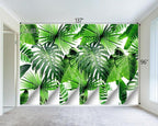 Tropical Green Botanical Leaf Wallpaper Bedroom Plant Mural Room Decor Living - Image 4