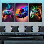 BGFCE Gaming Room Decor Canvas Wall Art Set of 3 - Image 7