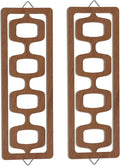 CroBlissful 2 Pcs Mid Century Modern Wall Art Wood Mid Century Elegance Decor by CroBlissful