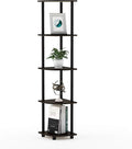 Furinno TURN-N-TUBE Corner Shelf, 5-Tier Corner Bookshelf, Open Storage Shelves by Furinno-FitsYourSpaceFitsYourBudget