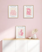 Framed Matisse Pink Canvas Wall Art, Abstract Matisse Canvas Wall Decor - Image 4