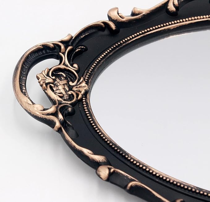 Eaoundm 14.5 x 10 inchs Smallest Oval Antique Decorative Wall Mirror Vintage - Image 4