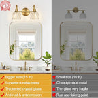 Bathroom Vanity Light, Brushed Gold Vanity Lights - Image 4