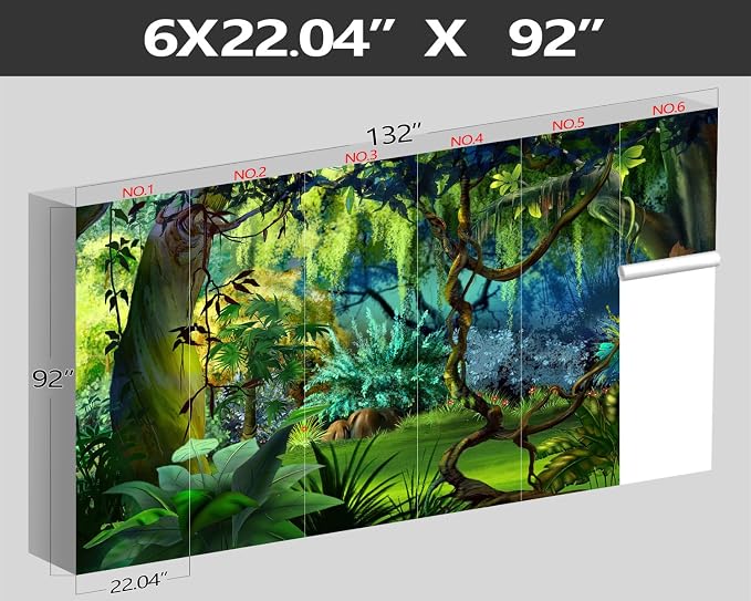 XMPMBM-Cartoon Plant Dreamy Forest Fabric Wallpaper Botanical Woodland Nursery - Image 4