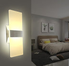 KICAAO Modern Wall Sconces Set of Two, Led Wall Light 10w, 2700k Warm Light Up - Image 3