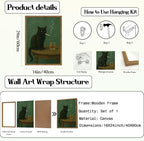 Moody Black Cat Wall Art, Funny Smoking Cat - Image 3