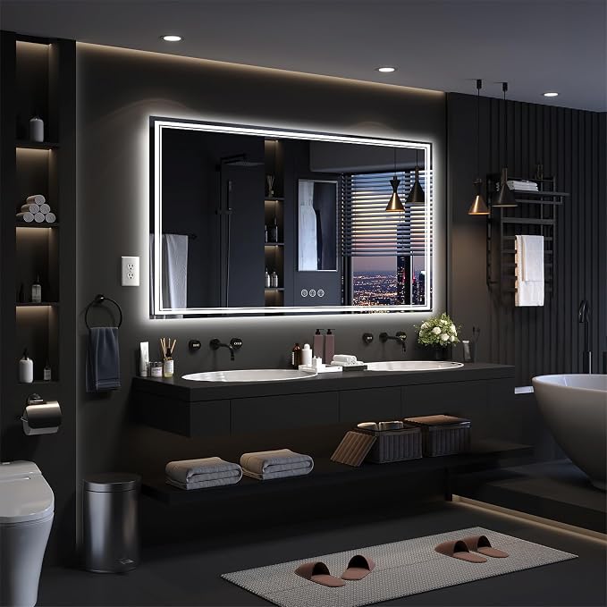 Ratsamee 72x40 Inch LED Bathroom Mirror - Image 2