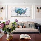 Map of The United States Wall Decor Map Canvas Wall Art - Image 8