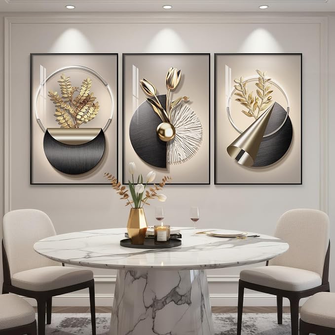 Large Framed Modern Elegant Wall Art - Image 3