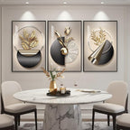Large Framed Modern Elegant Wall Art - Image 3