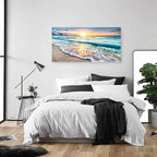 Baisuart S02298 Canvas Prints Wall Art Beach Sunset Ocean Waves Nature Pictures - Image 8