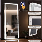 71"x32" LED Full Length Mirror – Standing Floor Body Mirror - Image 3