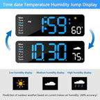 Digital Wall Clock with Remote Control, Large Display Plug in LED Digital Alarm - Image 4
