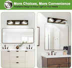 360° Rotate LED Bathroom Vanity Light Fixtures, 1300LM Acrylic Brown and Gold - Image 7