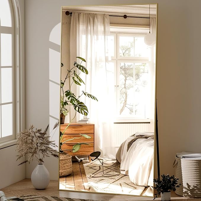 GLSLAND 71"x31" Full Length Mirror Extra Large Hanging or Leaning Rectangle by GLSLAND