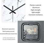 White Marble Glass Wall Clocks Battery Operated 12 Inch Abstract Decorative - Image 8