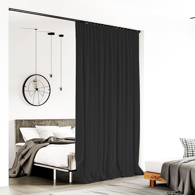 Room Divider Curtains for Ceiling Track Rod, 4.3 ft Wide x 10 ft Tall - Image 2