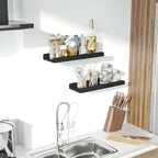 Love-KANKEI Floating Shelves Wall Mounted Set of 2, 17 Inch Rustic Wood Wall - Image 5