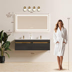 48X24 LED Bathroom Mirror with Lights, Backlit + Front Lit, Lighted Bathroom - Image 6