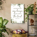 HIWX Christian Wall Decor, as for Me and My House Bible Verses Sage Green - Image 4