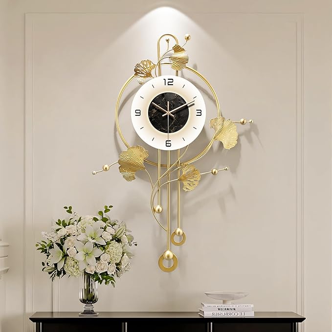 Wall Clock, Large Gold Wall Clock - Image 2