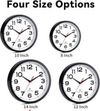 Roymnie Atomic Wall Clock 14 Inch, Modern Clock Battery Operated Classic Analog - Image 5